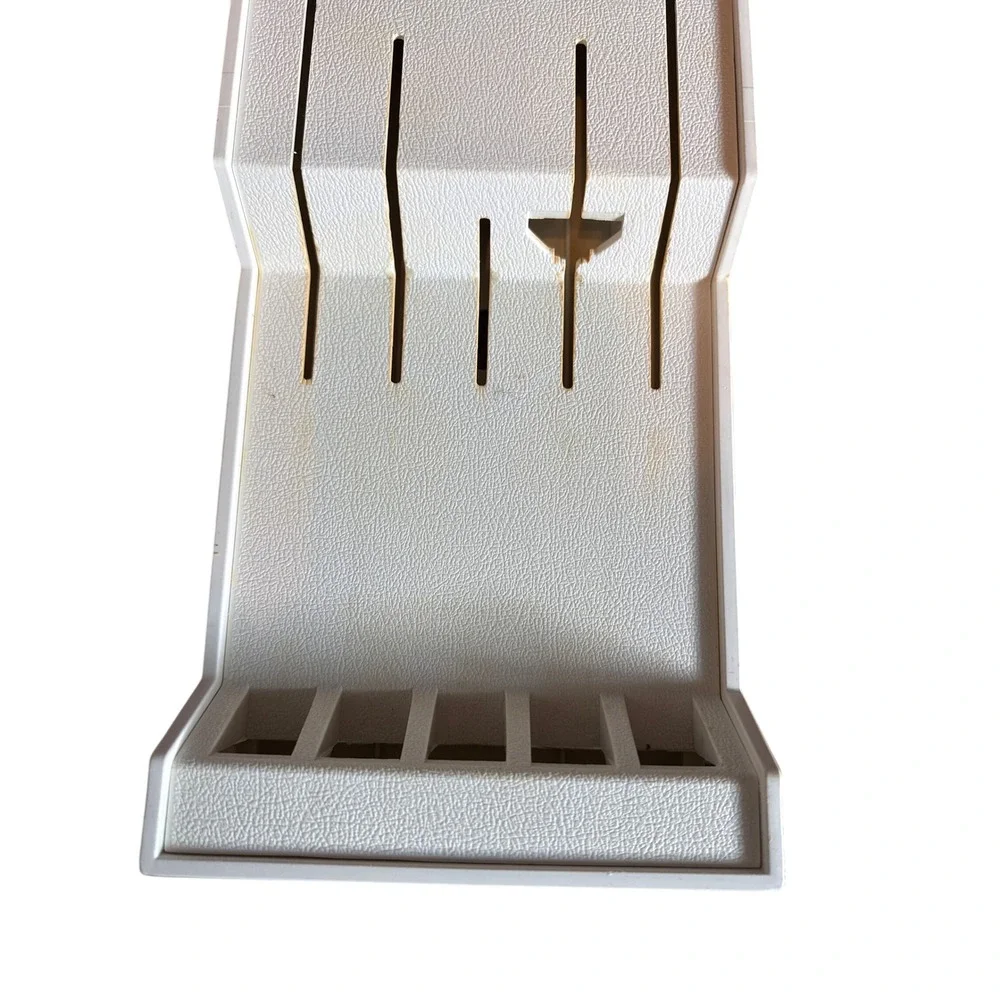 Vintage Cutco 5-Piece Knife Holder White Wall Mountable Kitchen‎ Organizer